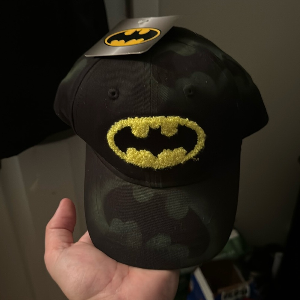 Custom Airbrush Overspray Batman Kids Hat. NWT.